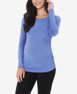 Cuddl Duds Women's Softwear Long-Sleeve Maternity Top - Macy's