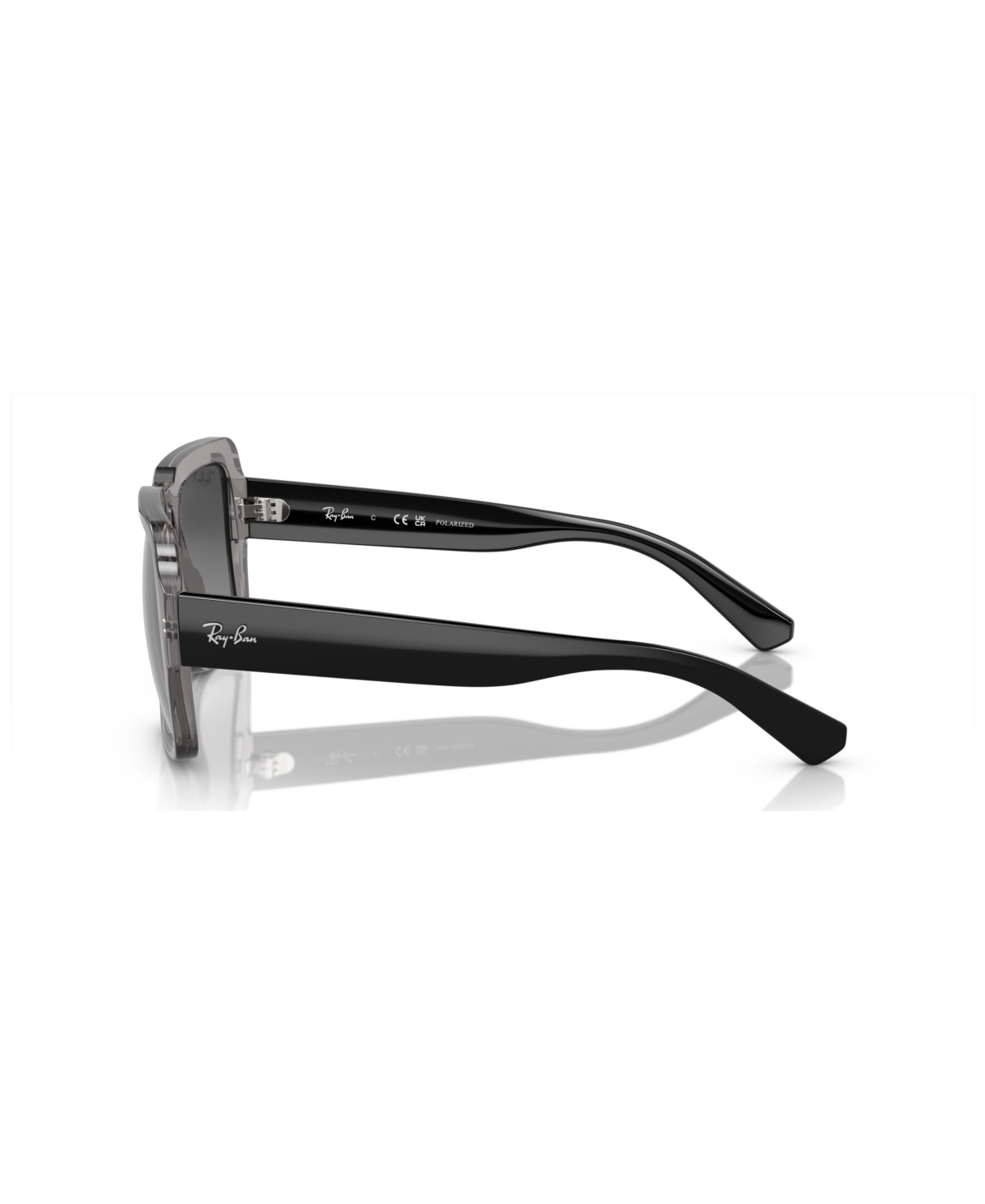 Ray Ban Unisex Magellan Polarized Sunglasses, Mirror Gradient Rb4408 In Transparent Gray