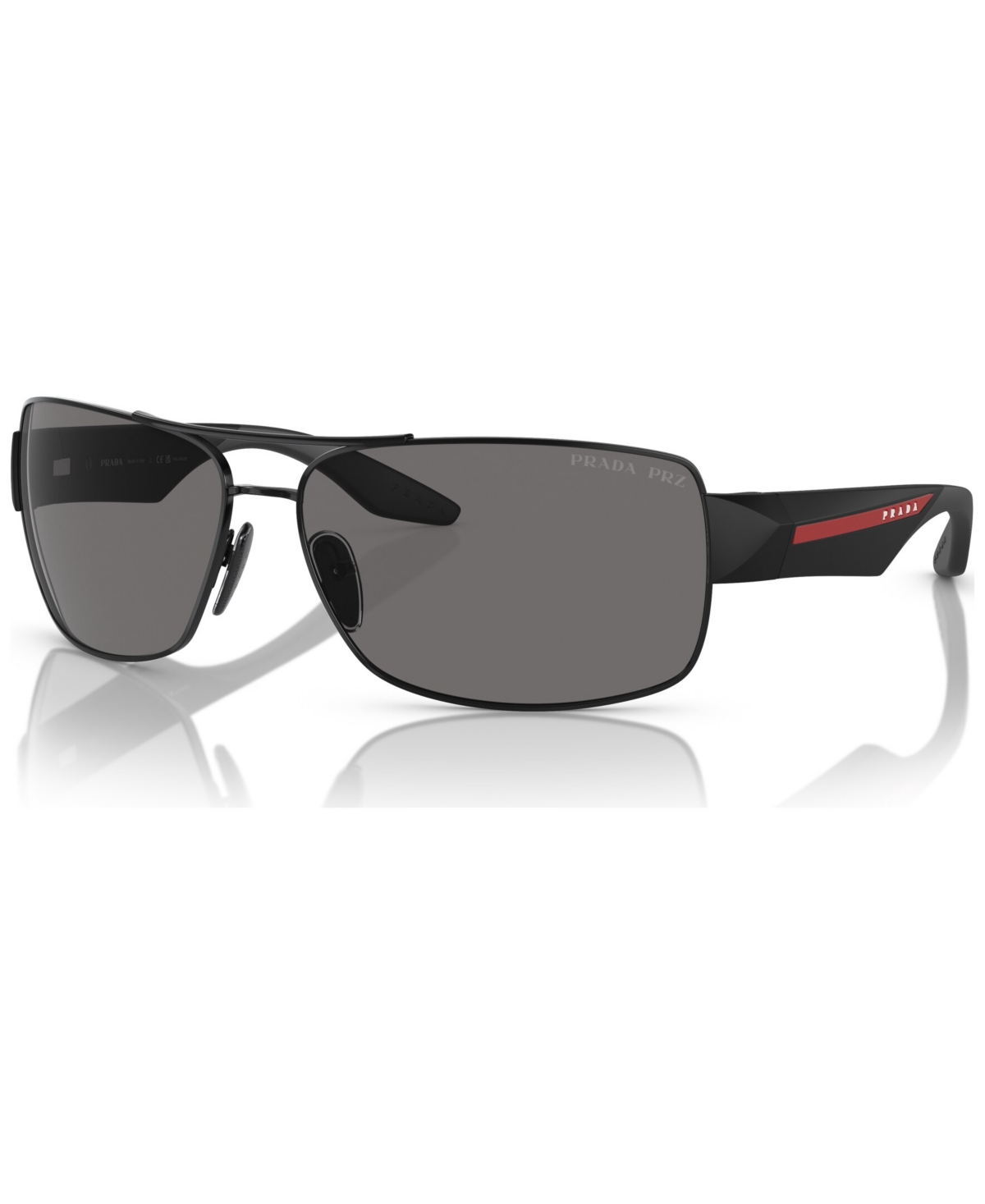 Prada Men's Polarized Sunglasses, Ps 50zs In Black