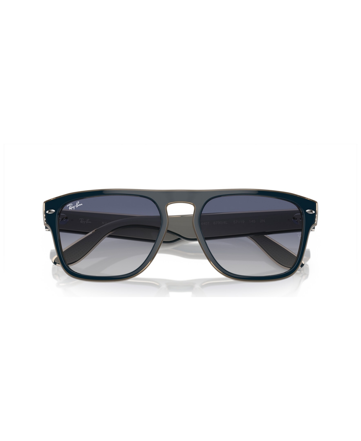 Ray Ban Unisex Polarized Sunglasses, Rb4407 In Blue  Gray  Transparent Light Brown