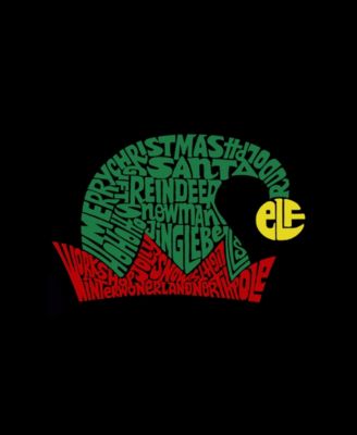 Men's Christmas Elf Hat Word Art Crewneck Sweatshirt