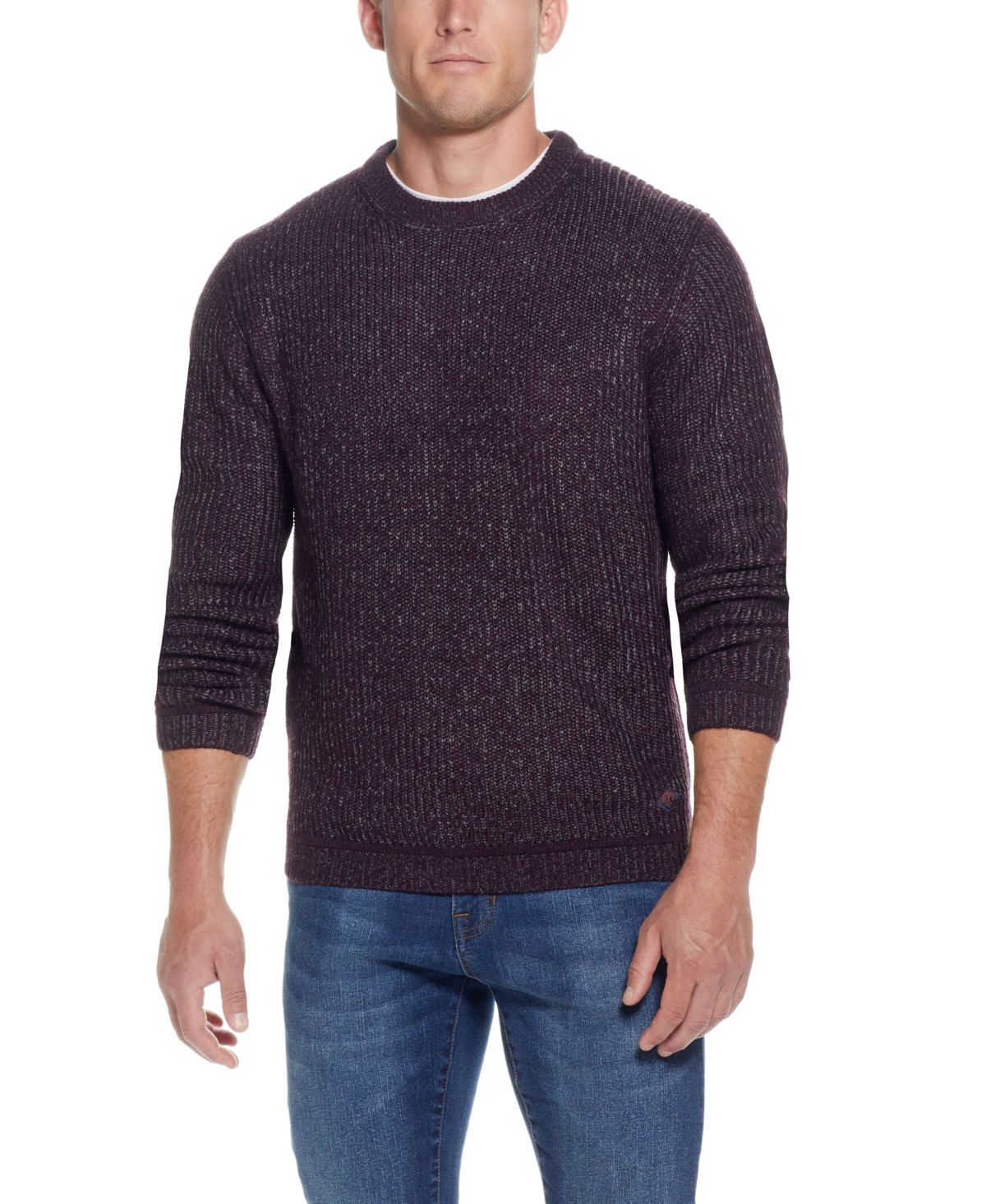 Men's Crew Neck Sweater - Deep Burgundy
