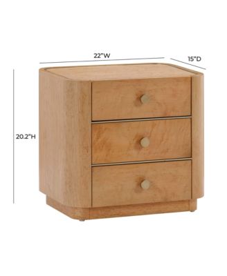 1 Piece  Acacia 1 Drawer Nightstand