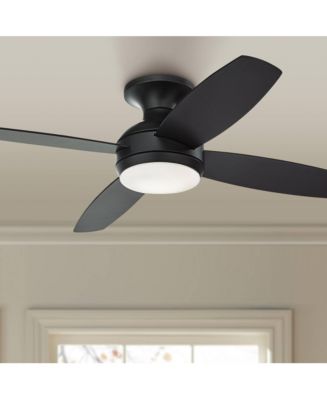 Casa Vieja 52" Elite Modern Ceiling Fan With LED Light - Low Profile Hugger Fan With Remote Control