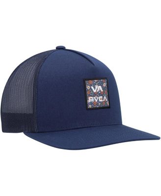 RVCA VA All The Way Print Trucker Snapback Hat - Navy