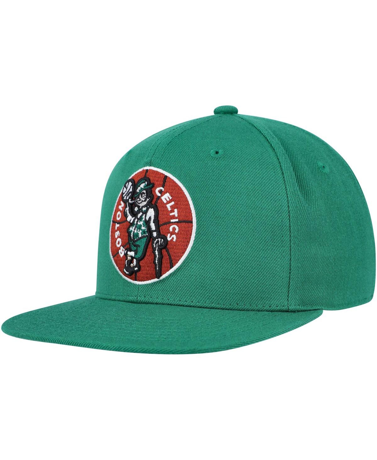 Men's Mitchell & NessBoston Celtics Hardwood Classics Mvp Team Ground 2.0 Fitted Hat - Kelly Green