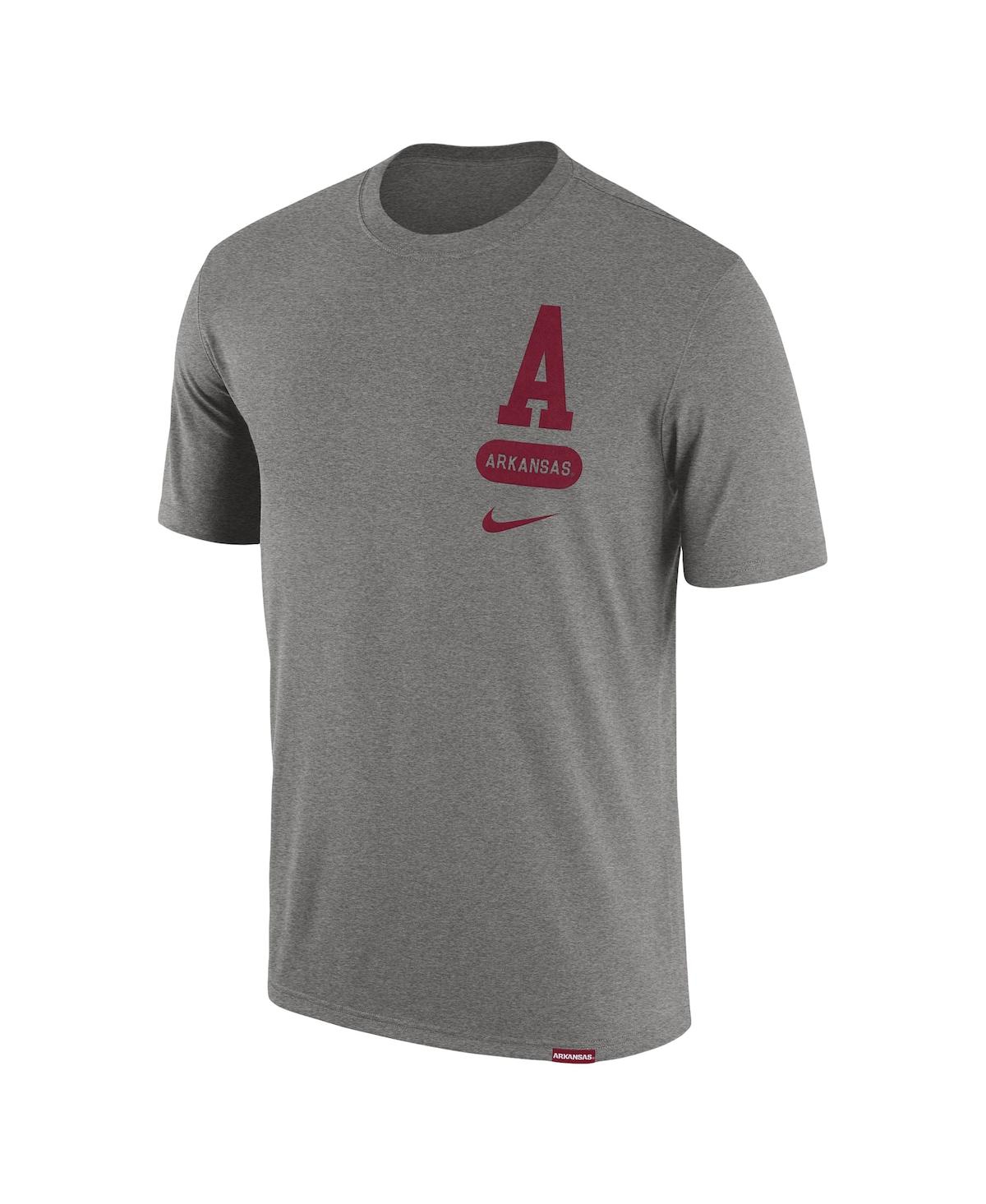 Men's NikeArkansas Razorbacks Campus Letterman Tri-Blend T-shirt - Heather Gray