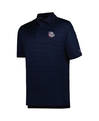 Men's Navy Lehigh Valley IronPigs Textured Solid Polo Shirt