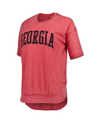 Women's Red Georgia Bulldogs Arch Poncho T-shirt
