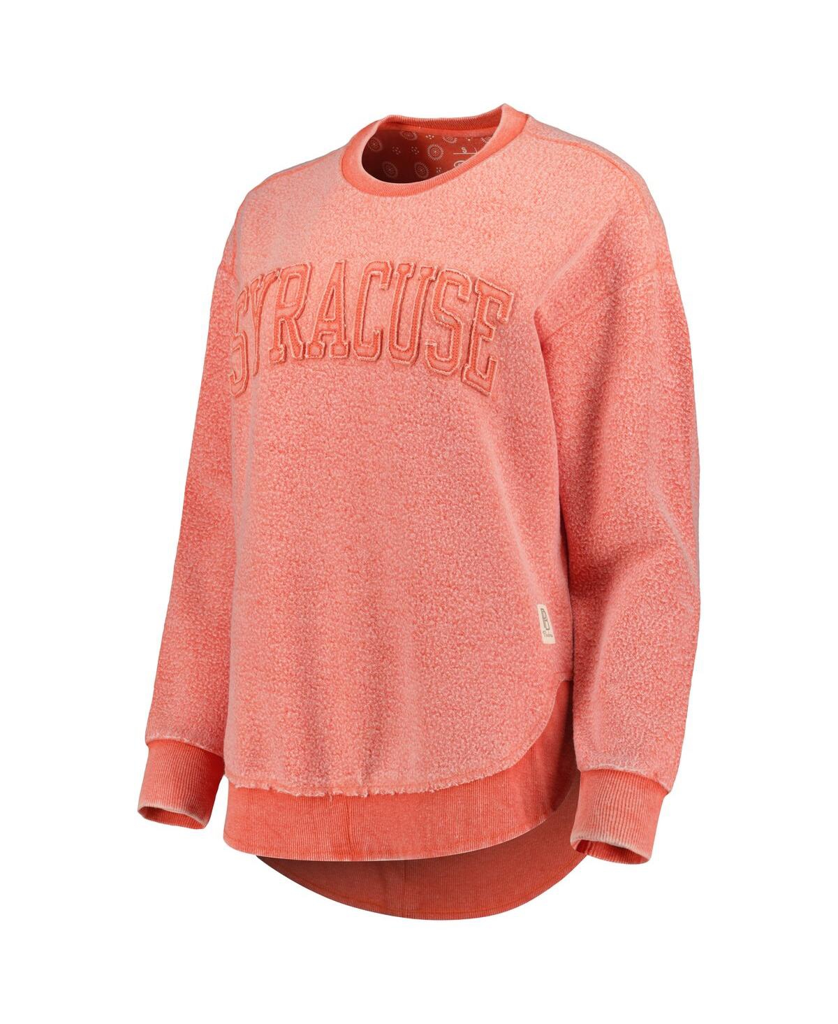 PRESSBOX WOMEN'S PRESSBOX ORANGE SYRACUSE ORANGE PONCHOVILLE PULLOVER SWEATSHIRT 
