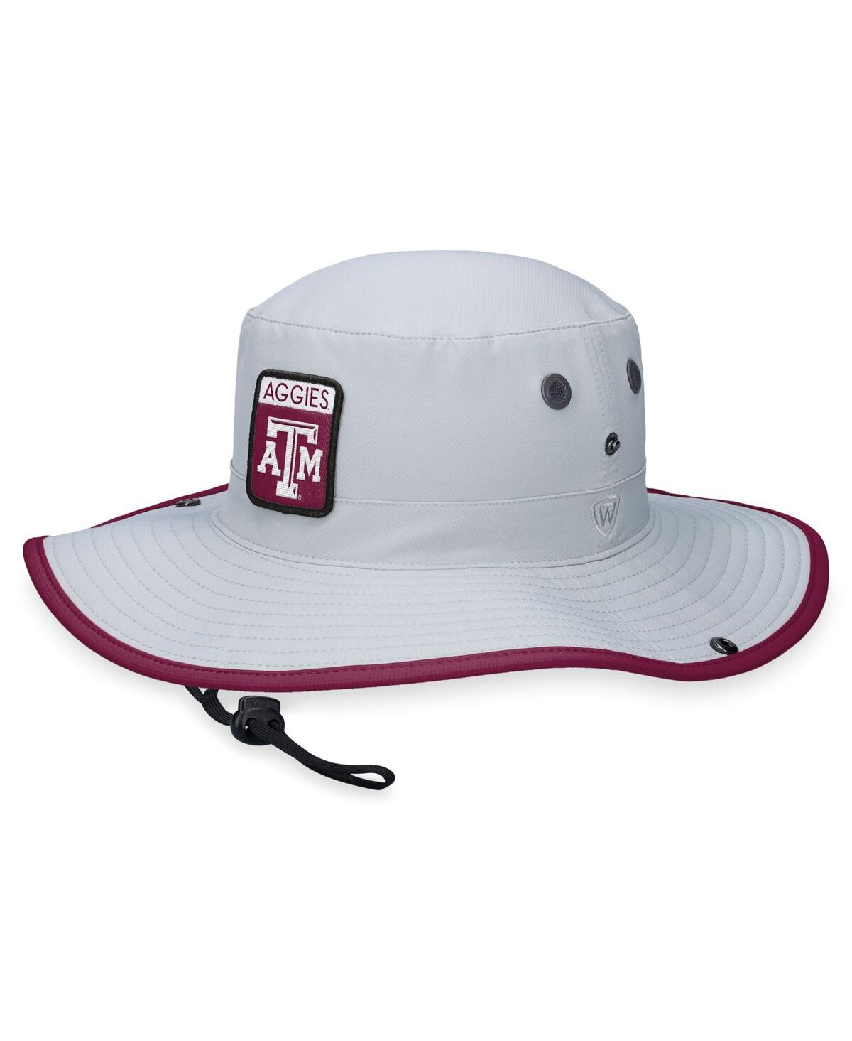 TOP OF THE WORLD MEN'S TOP OF THE WORLD GRAY TEXAS A&M AGGIES STEADY BUCKET HAT