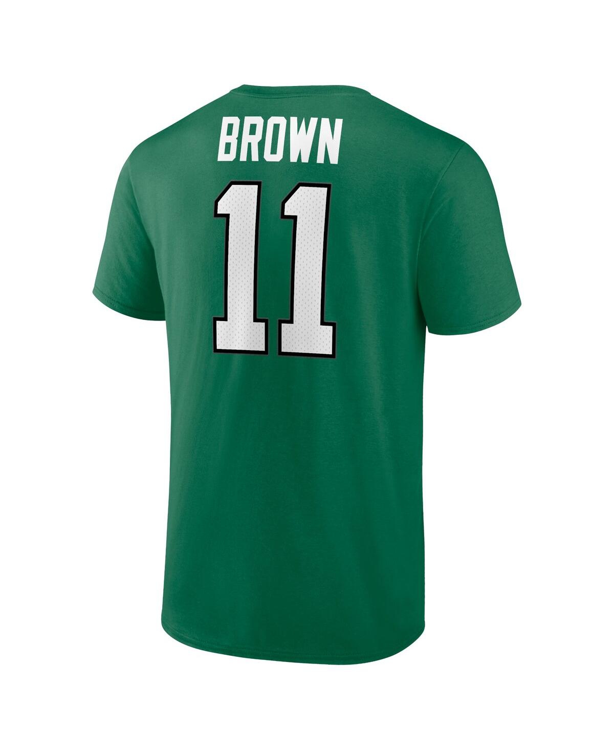 Men's Fanatics A.j. BrownPhiladelphia Eagles Player Icon Name and Number T-shirt - Kelly Green