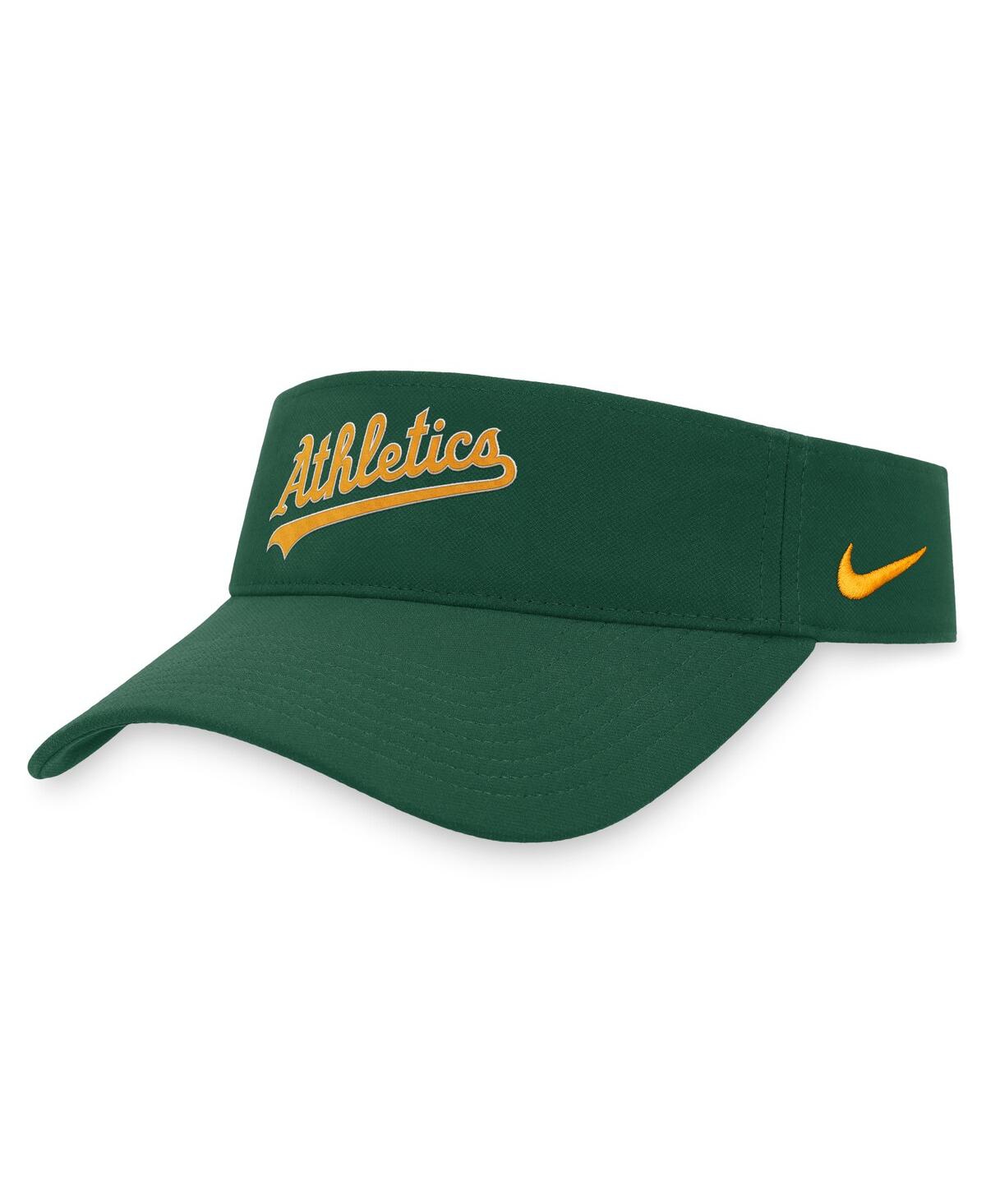 Shop Nike Men's  Green Oakland Athletics Wordmark Performance Adjustable Visor