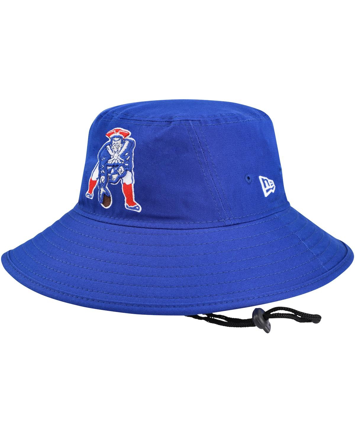 Shop New Era Men's  Royal New England Patriots Main Bucket Hat