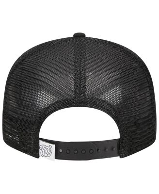 Men's Black Washington Nationals Trucker 9FIFTY Snapback Hat