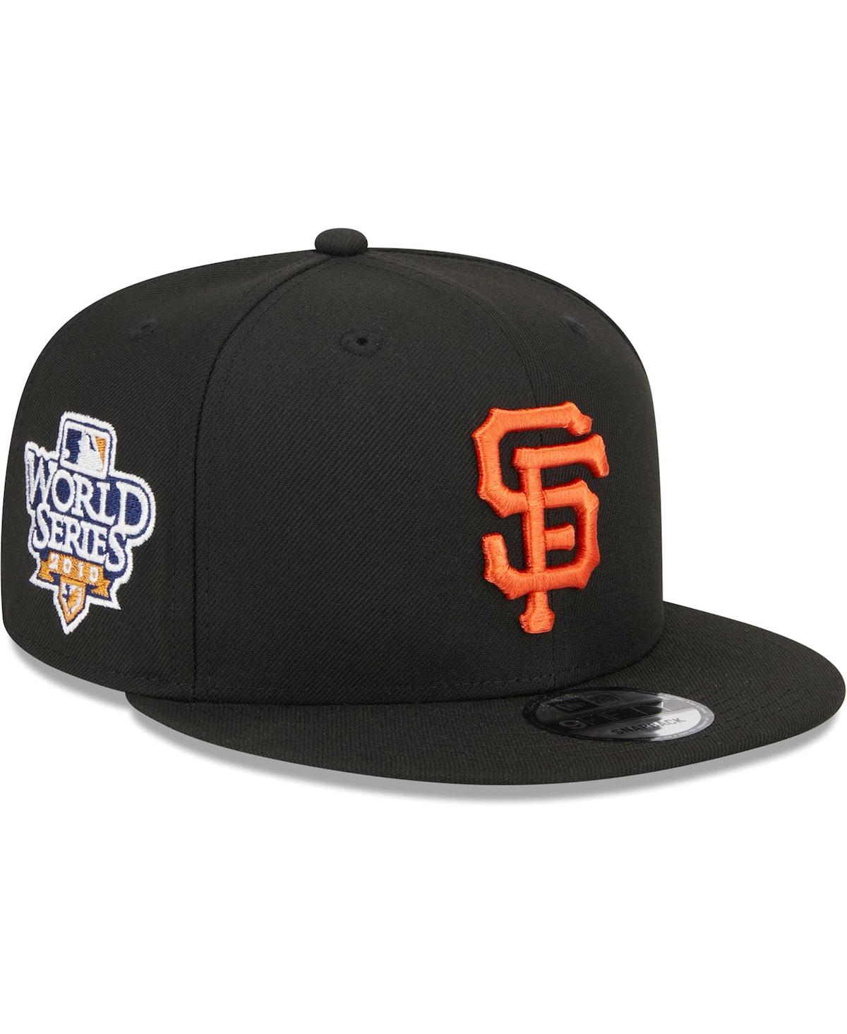 New Era Men's  Black San Francisco Giants 2010 World Series Side Patch 9fifty Snapback Hat In Black
