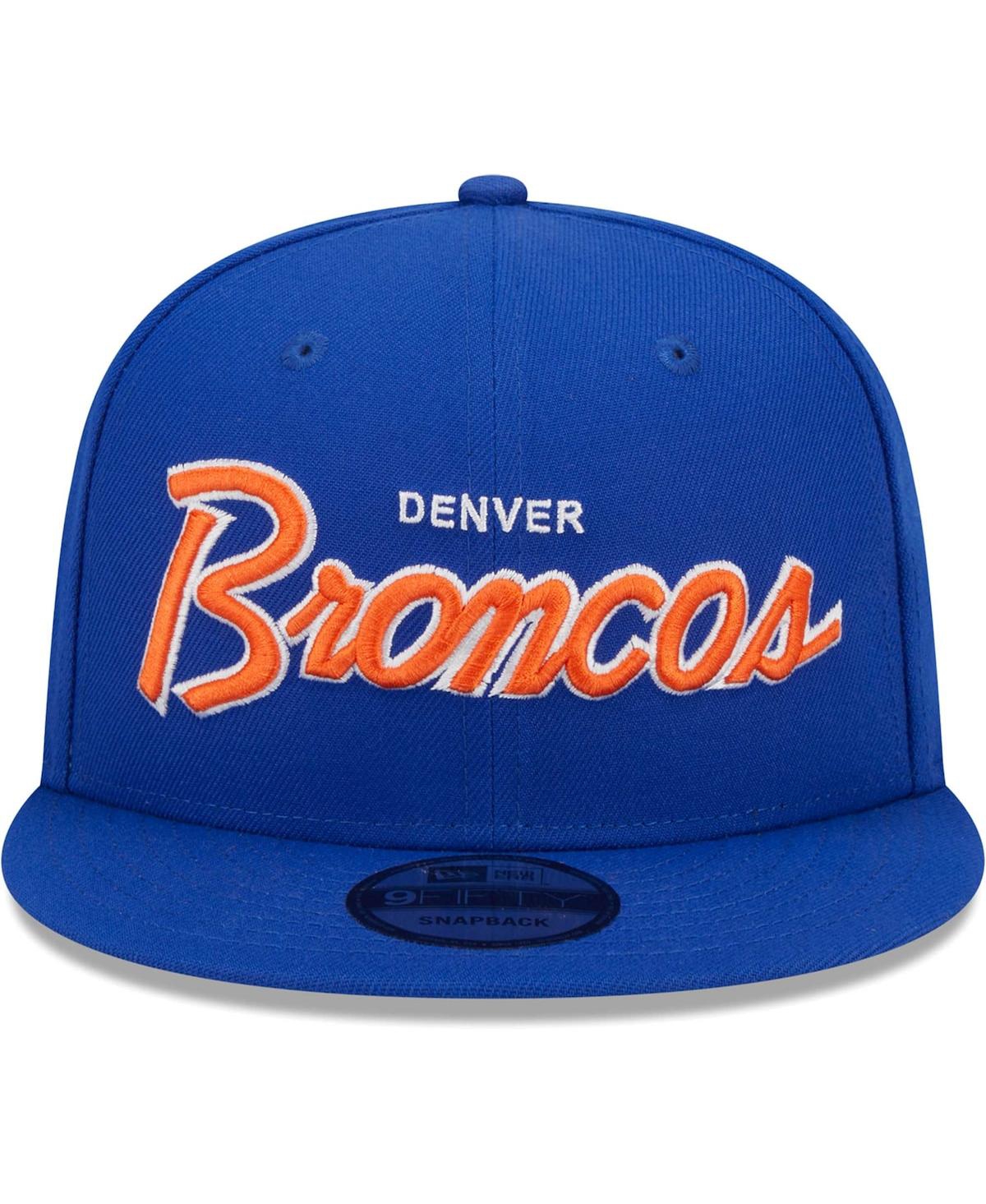 NEW ERA MEN'S NEW ERA ROYAL DENVER BRONCOS MAIN SCRIPT 9FIFTY SNAPBACK HAT 