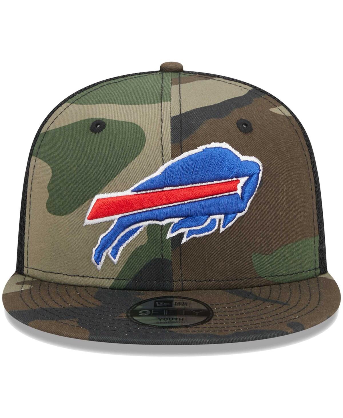 New Era Big Boys And Girls  Camo Buffalo Bills Main Trucker 9fifty Snapback Hat In Camo