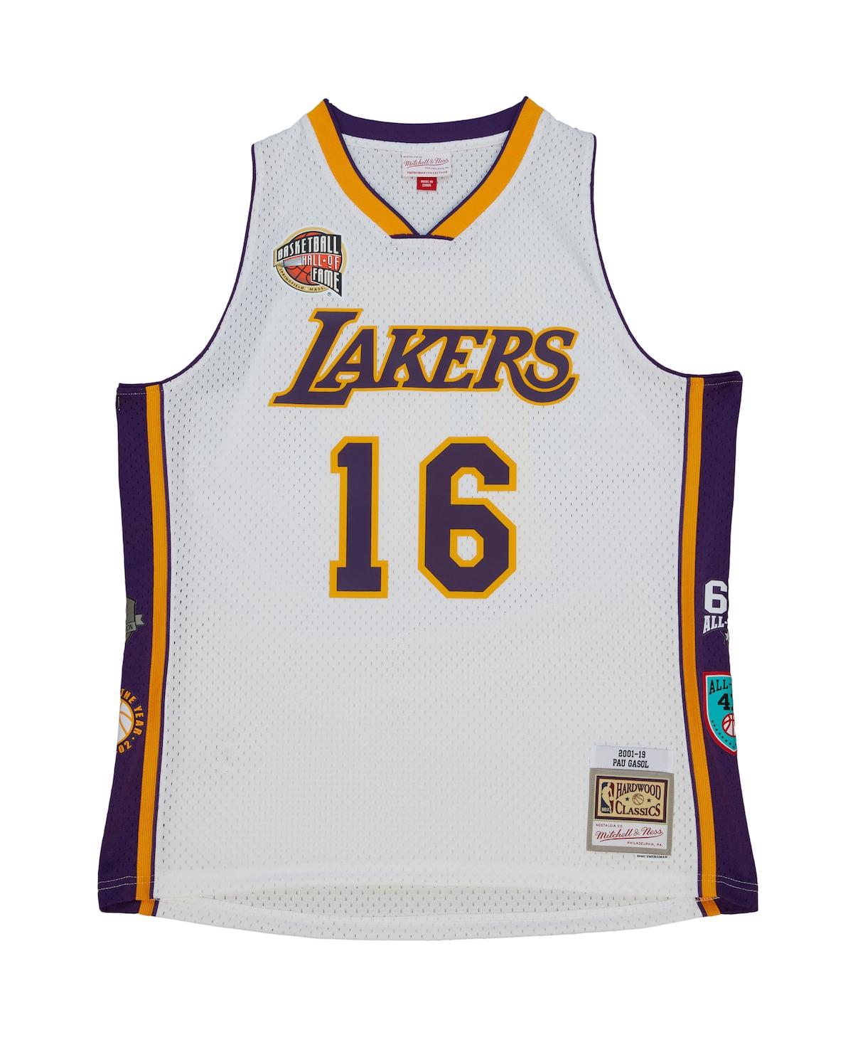 Men's and Women's Mitchell & Ness Pau GasolLos Angeles Lakers Hall of Fame Class of 2023 Throwback Swingman Jersey - White