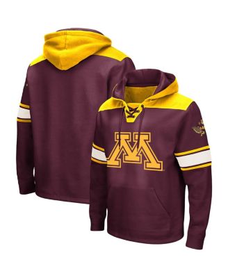 Men's Maroon Minnesota Golden Gophers Big and Tall Hockey Lace-Up Pullover Hoodie