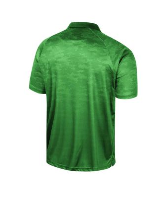 Men's Green Oregon Ducks Honeycomb Raglan Polo Shirt