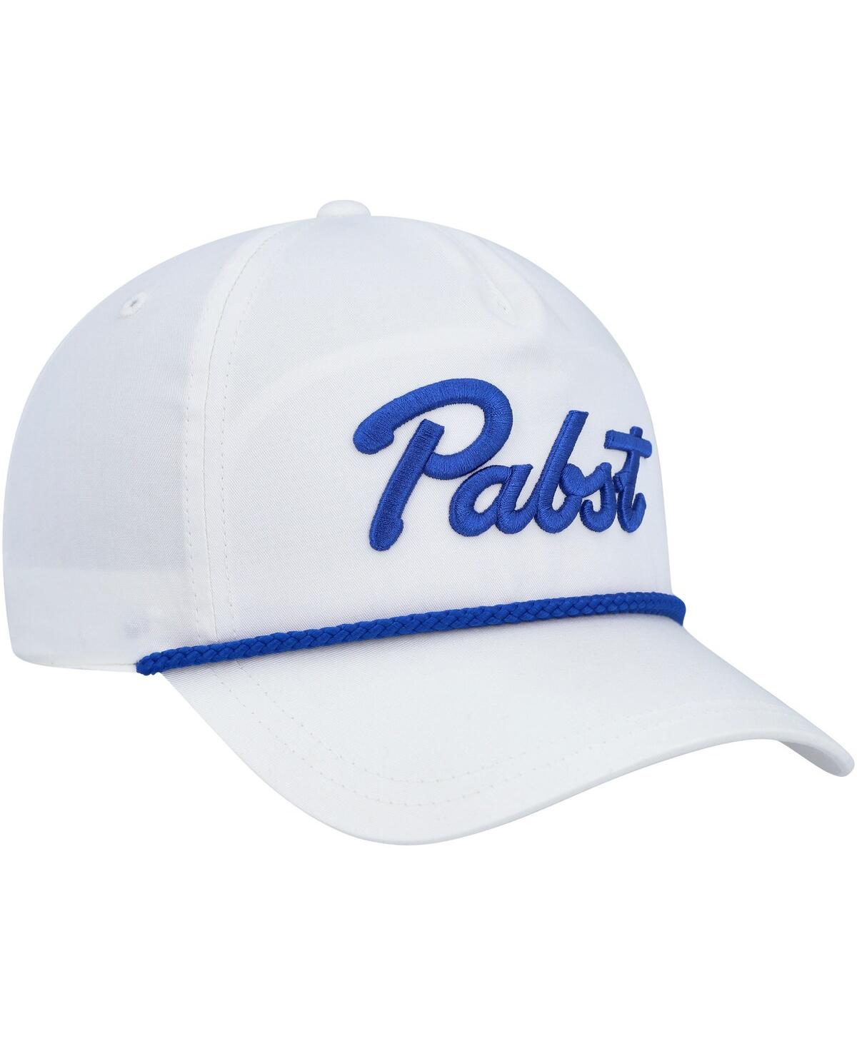 Shop American Needle Men's  White Pabst Blue Ribbon Rope Snapback Hat