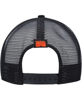 Men's Black Captain America Retro A-Frame Snapback Hat