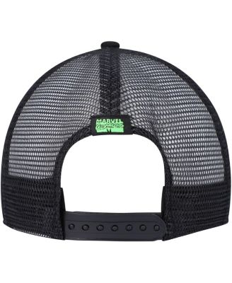 Men's Black Hulk Retro A-Frame Snapback Hat