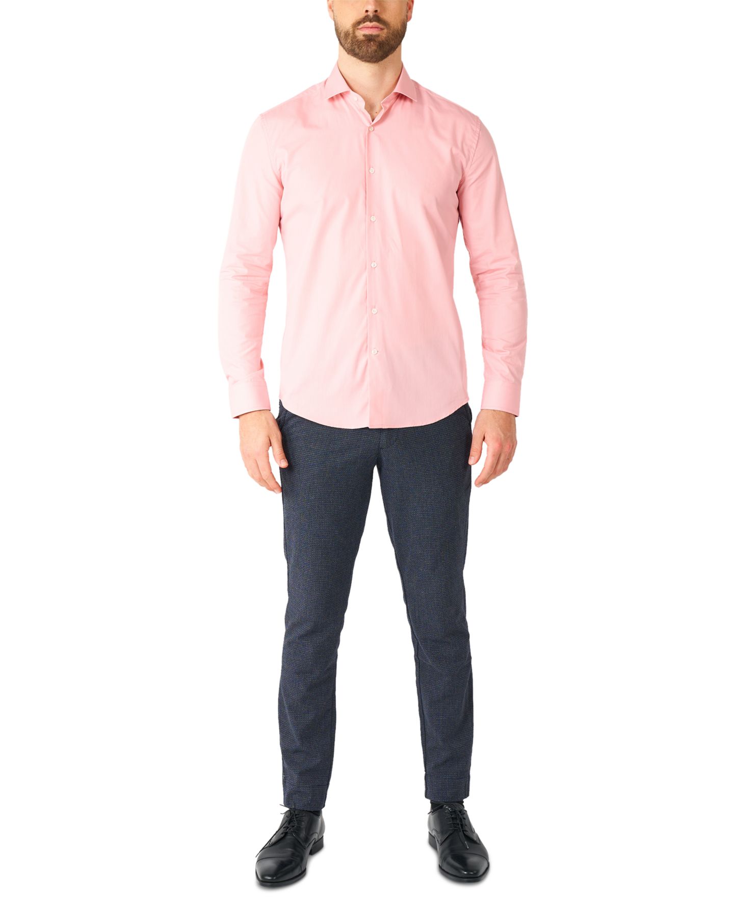 Мужские рубашки OppoSuits Solid Color Shirts, цвет: Мягкий розовый — фото 3