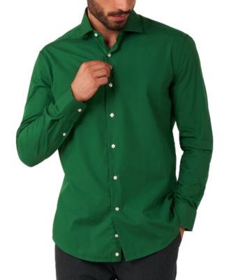 OppoSuits - Men's Long-Sleeve Glorious Green Shirt