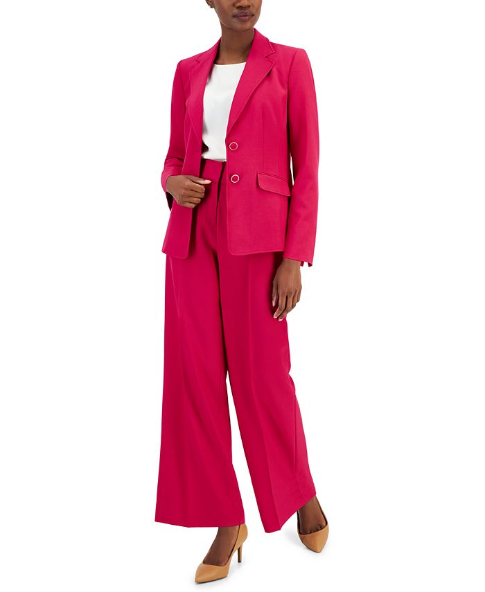 Le Suit Plus Size Two-Button Pantsuit - Macy's