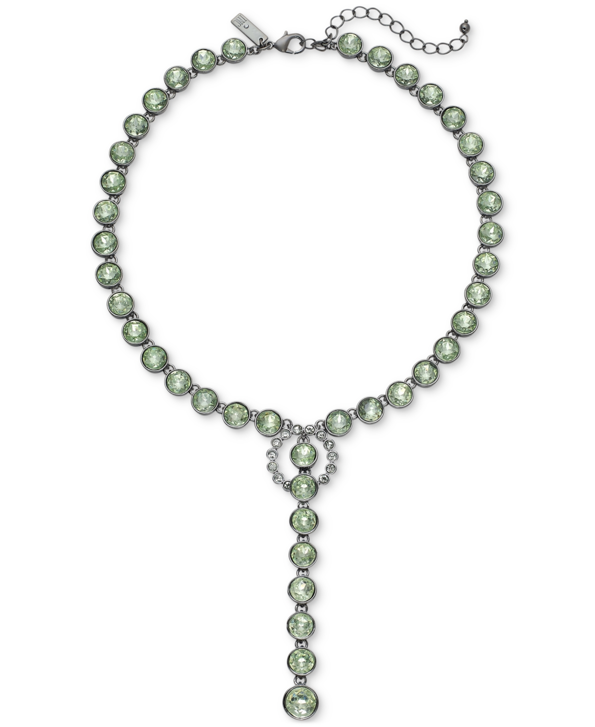 Inc International Concepts Round Stone Y Necklace, 17"+3 Extender, Created For Macy's In Green