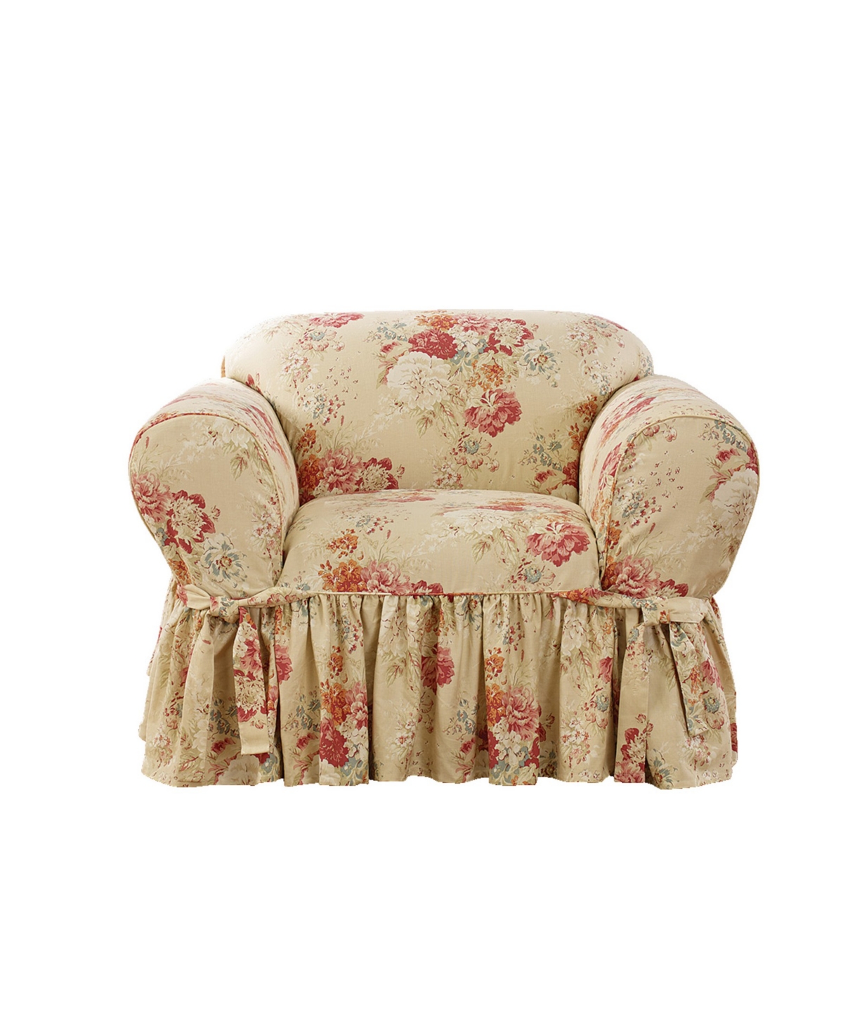 Waverly Ballad Bouquet Chair Slipcover, 40" X 43" In Blush
