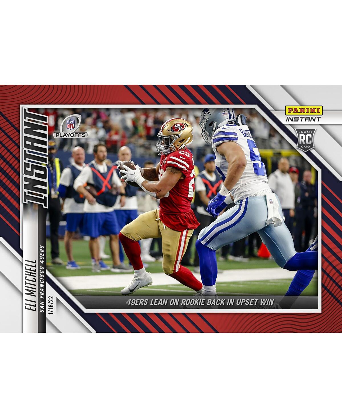 Panini America Elijah Mitchell San Francisco 49ers Parallel  Instant Nfl Wild Card 49ers Lean On Rook In Multi