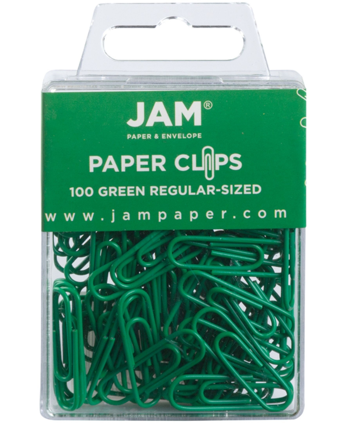 Jam Paper Colorful Standard Paper Clips In Green