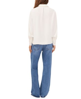 Vince Camuto Women's Point-Collar Long-Sleeve Blouse - Macy's