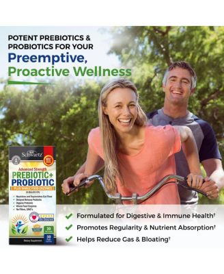Prebiotics and Probiotic with Whole Food Enzymes for Adults Women & Men - Probiotics Lactobacillus Acidophilus - Digestive Health Capsules Shelf Stable Supplement - Non-GMO Gluten & Dairy Free - 30ct