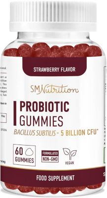 Organic Probiotic Gummies, Strawberry, 60ct