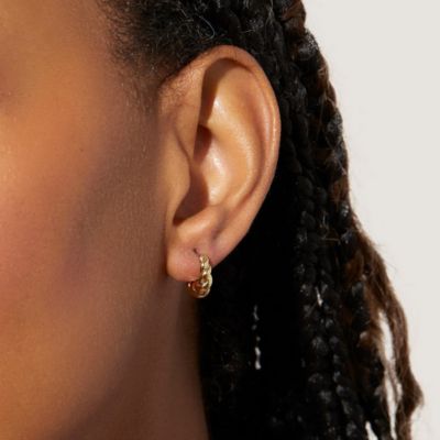 Twisted Hoop Earrings - Paris Mini