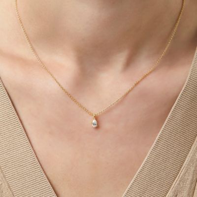 Delicate Solitaire Pendant  - Elise Pendant