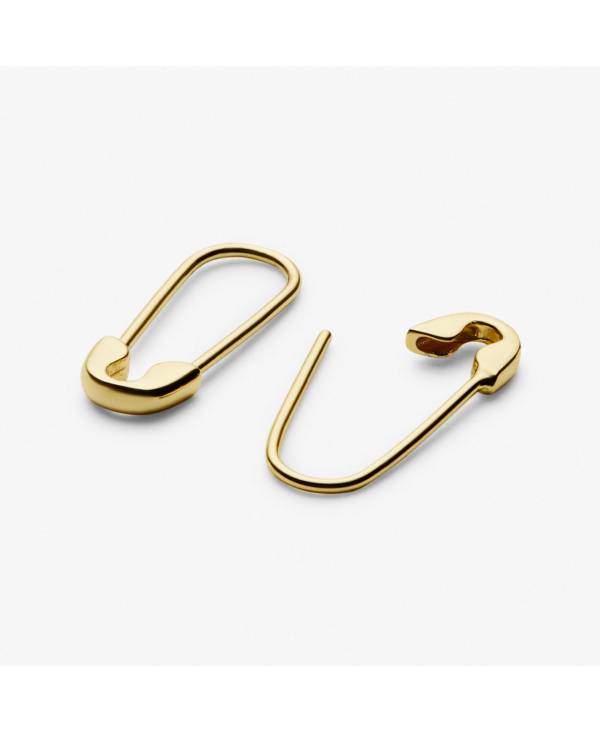 Safety Pin Earrings - Sia - Gold, gold