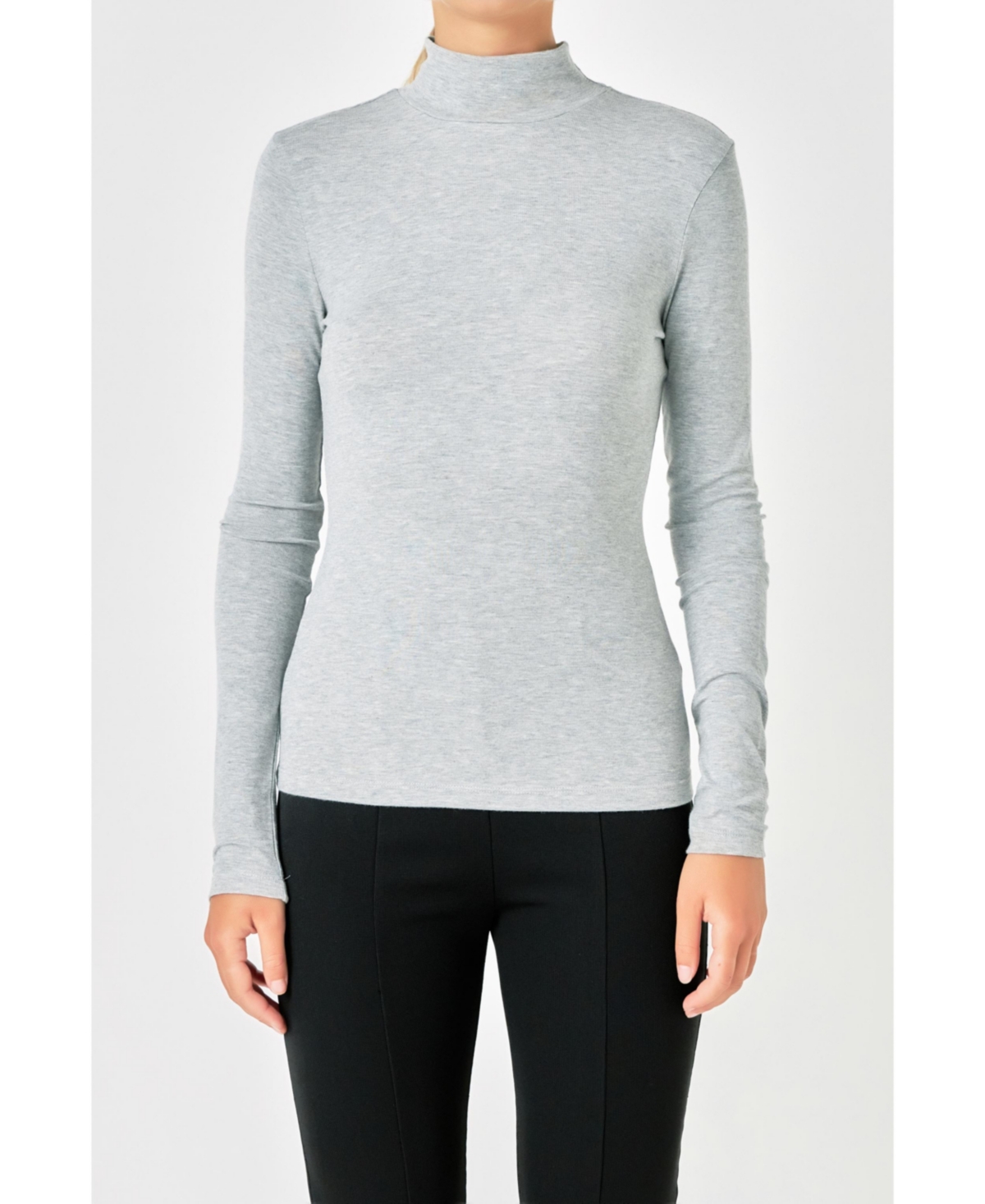 Women's Mock Neck Top - Tan