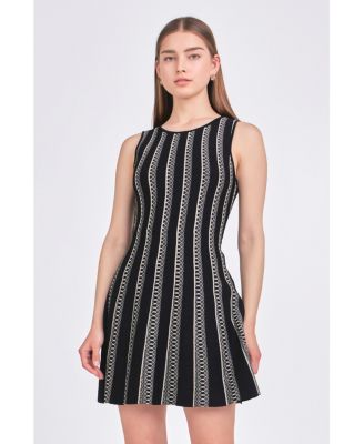Women's Lurex Knit Mini Dress