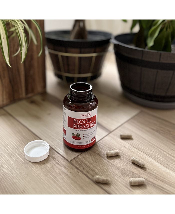 Healths Harmony Blood Pressure Support Supplement NONGMO Premium Natural Herbs, Vitamins