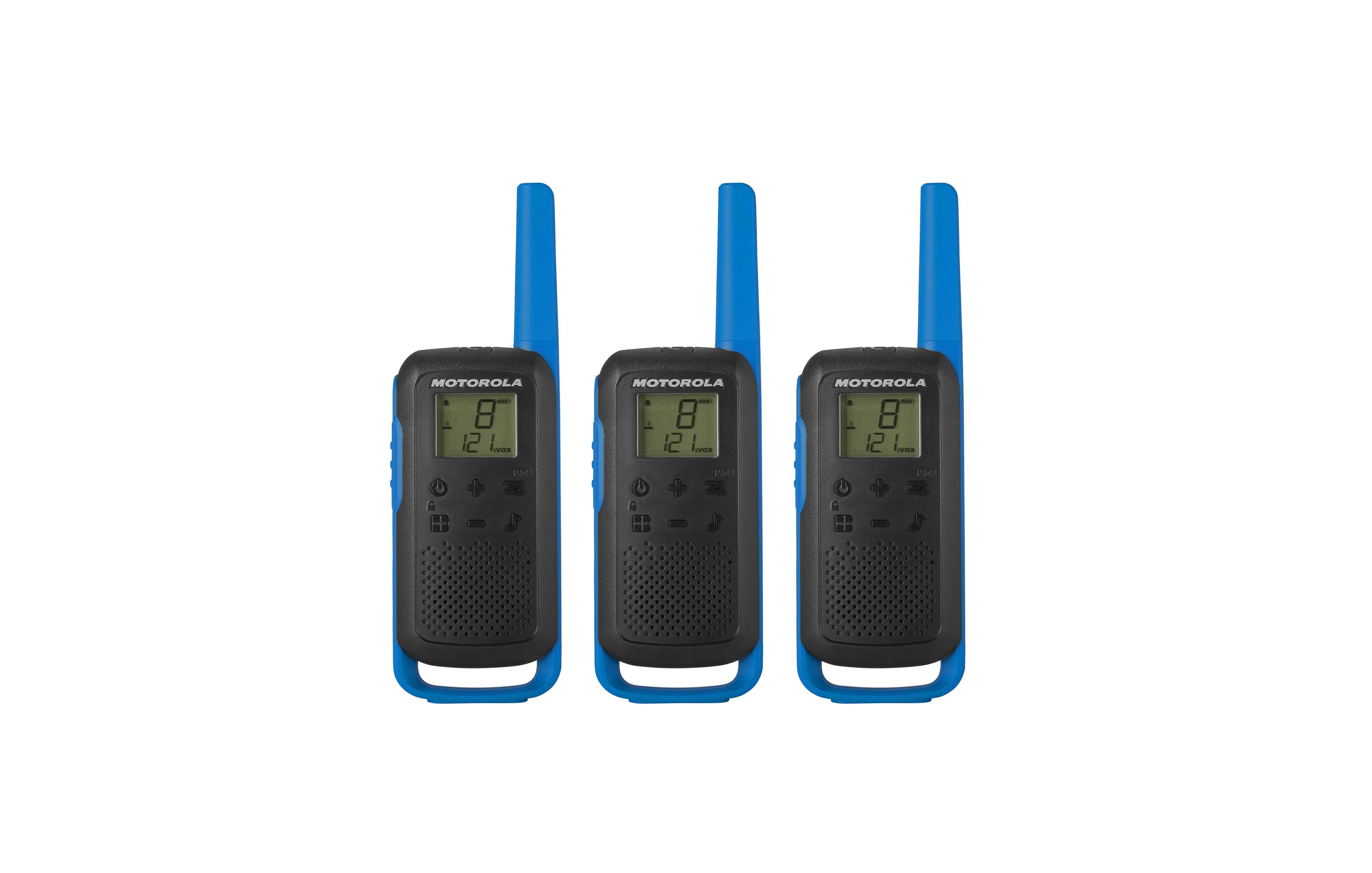 Motofrs Motorola Solutions T270TP 25 mi. Two-Way Radio Black/Blue 3-Pack