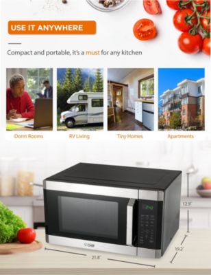 Stainless Steel 1.6 cu.ft. Touch Control Digital Display Microwave