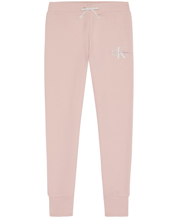 Calvin Klein Big Girls Monogram Logo Sweatpants - Macy's