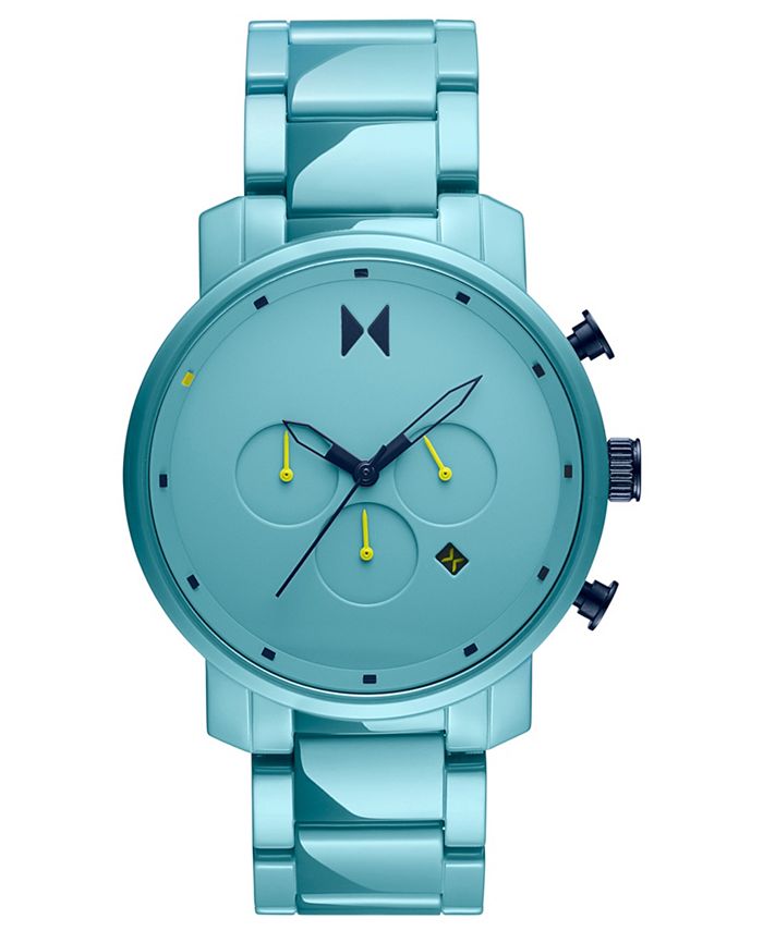 MVMT Men s Ceramic Chronograph Blue Ceramic Bracelet Watch 45mm