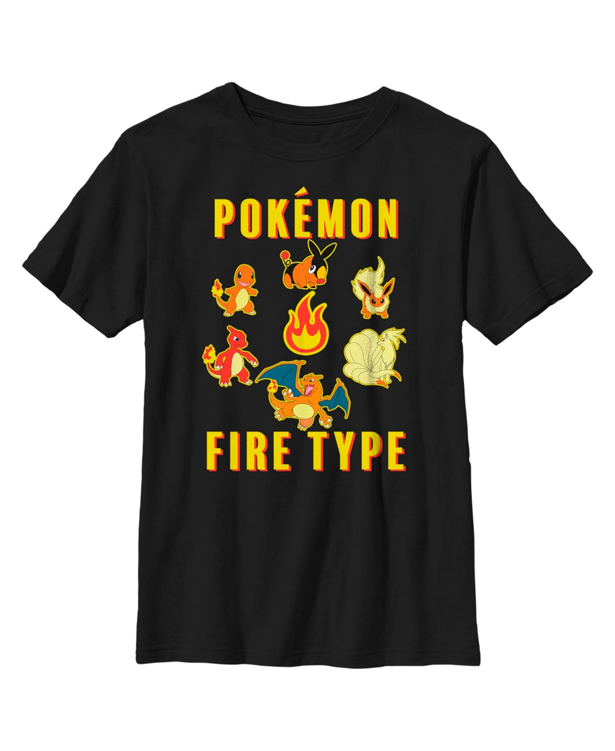 Nintendo Boy's Pokemon Generations Fire Type Child T-shirt In Black