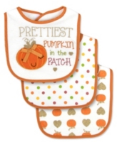 Baby Essentials Baby Boys and Baby Girls Halloween Bibs, Pack of 3 - Oatmeal